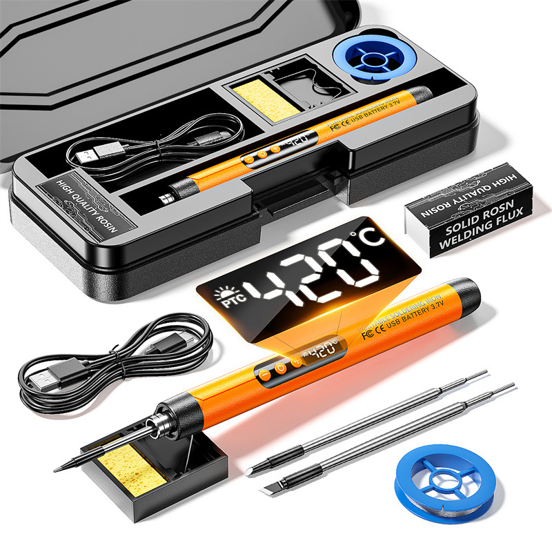 Mini Rechargeable Electric Soldering kit w/case.