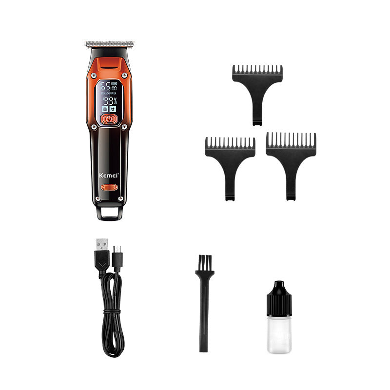 Kemei KM-658 LCD USB Hair Clipper for Barbers