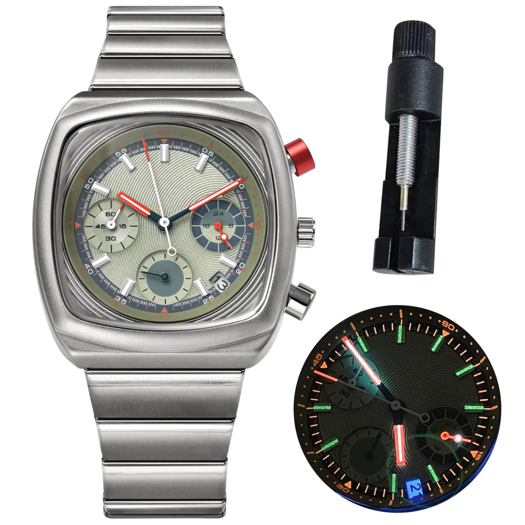 Mens Watch Waterproof Luminous Wrist Watches for Men Multifunction Chronograph Business Work Casual Fashion Sport Designer Dress Watch with Calendar Elegant Gifts for Men