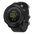 North Edge Apache Tactical Sports Watches for Men Outdoor Survival Military Compass Rock Solid Digital Watches with Durable Band Steps Tracker Pedometer Calories (Black)