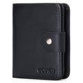 Mens Wallet Genuine Leather Short Bifold RFID Blocking Wallets for Men with Zip Coin Pocket ID Window